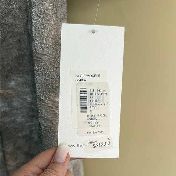 Theia Women's Metallic Dress - Picture 4 of 6